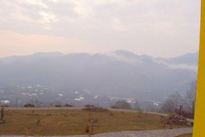 Views to Carpathian mountains